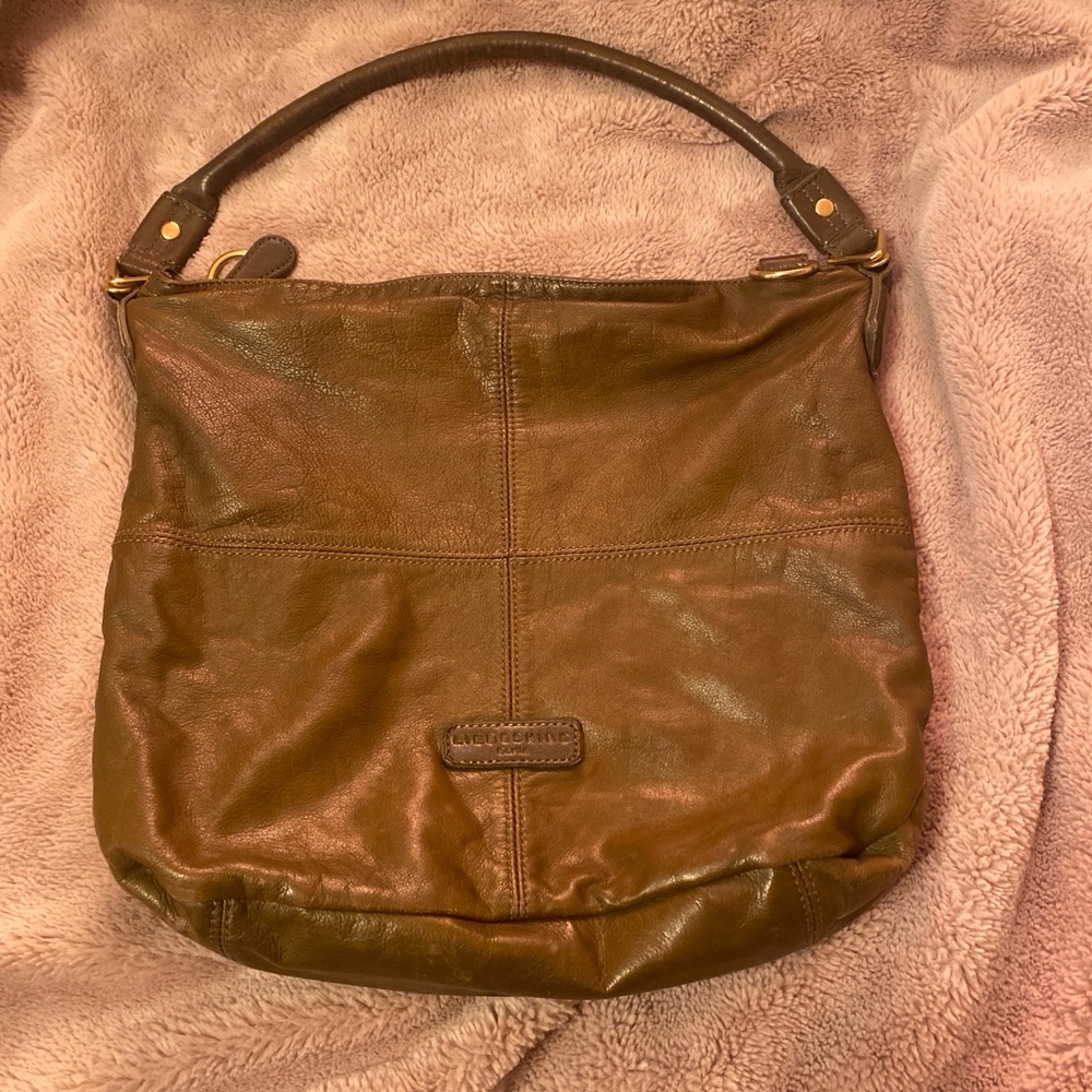 Liebeskind Dark Brown Leather Hobo Bag